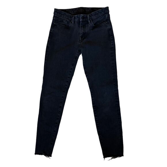 AllSaints Skinny Jeans Womens Size 26 Black Grace Ankle Fray - Picture 1 of 8